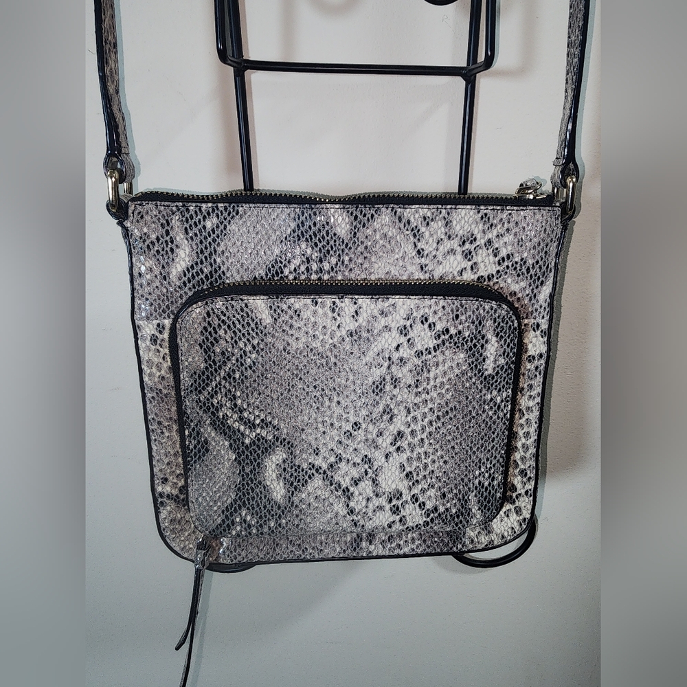 Cole Haan Snake Skin Print Leather Crossbody Purse - Picture 4 of 14